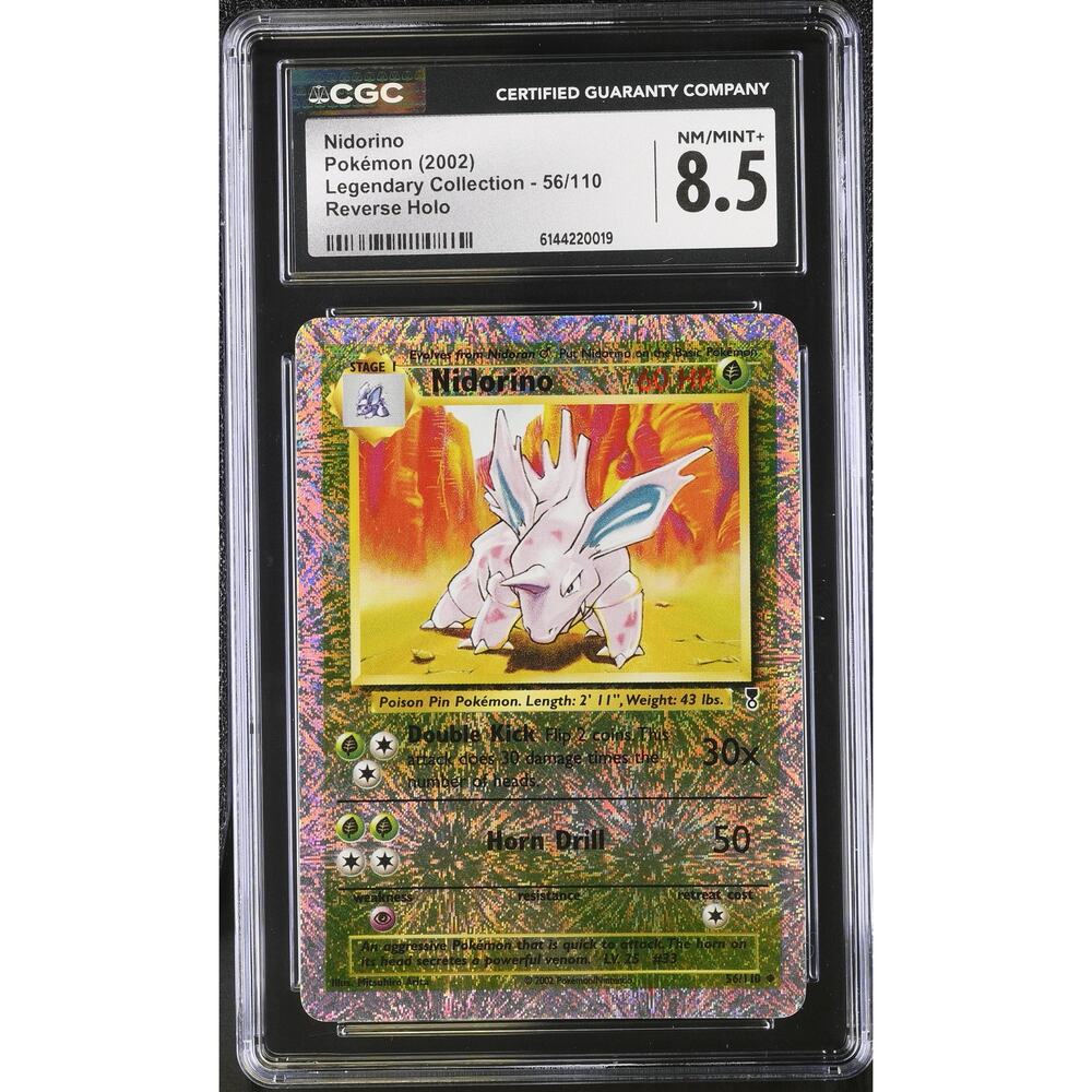 CGC 8.5 NM/MINT Nidorino 56/110 Legendary Collection Reverse Holo Foil Fireworks